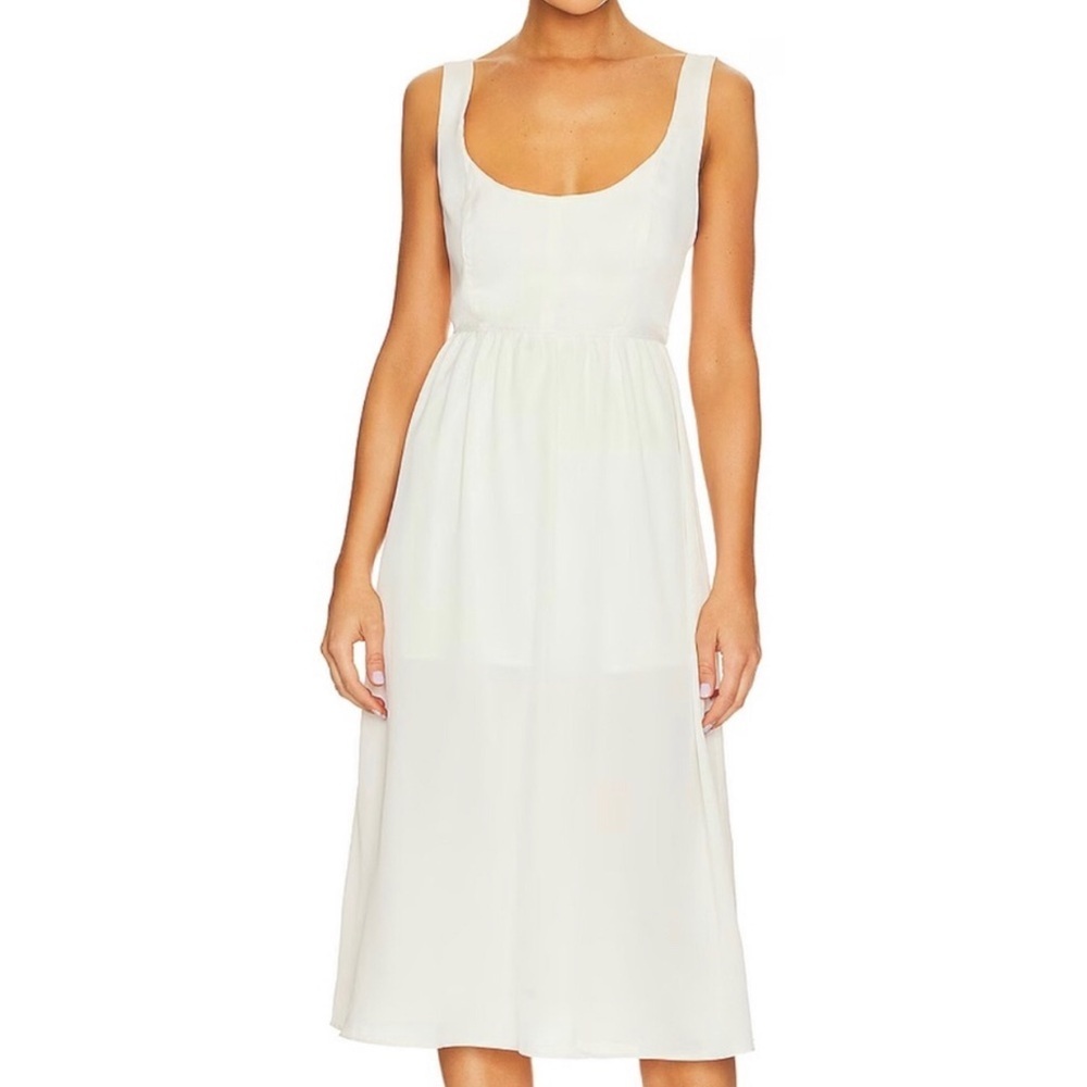 NWT WeWoreWhat White Corset Midi Dress Size M